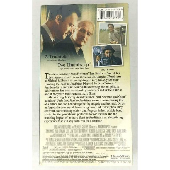 Road To Perdition New Sealed VHS Tom Hanks Jude Law Paul Newman Videocassette - Picture 2 of 5